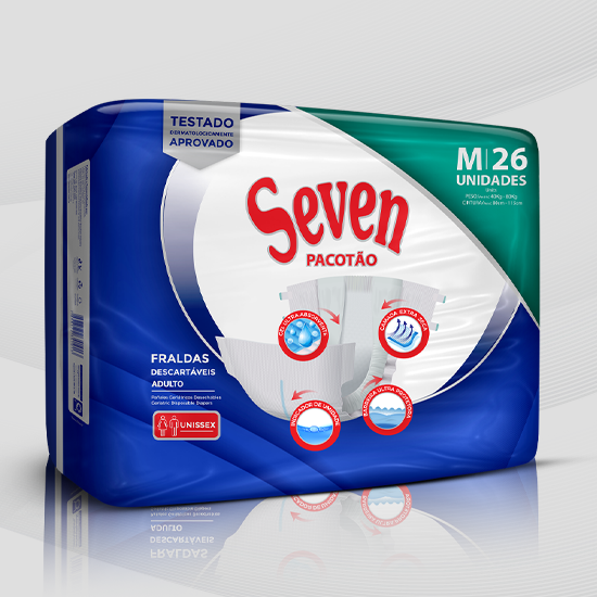Fraldas Descartáveis Seven Master Pacotão