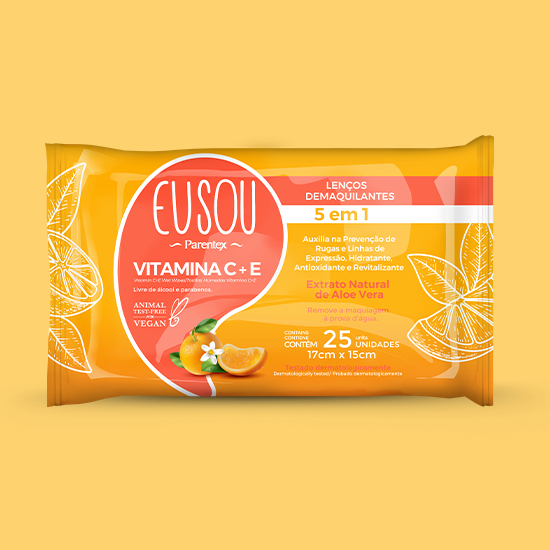 Lenço Demaquilante Vitamina C 25un.